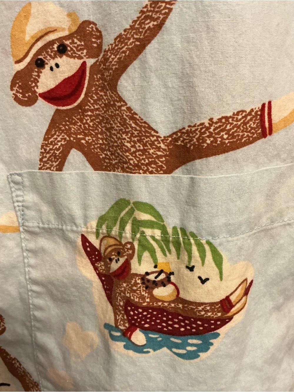 Nick & Nora Monkeys Pajama Top - Med View 5